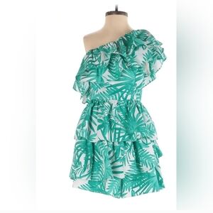 DO+BE Tropical Green Leaf Dress